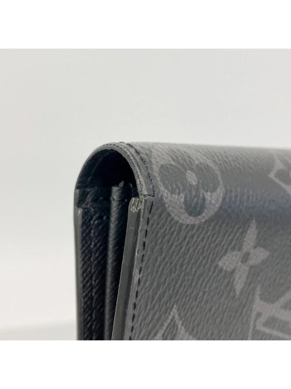 Louis Vuitton Wallet Monogram Eclipse Portefeuille Brazza Black